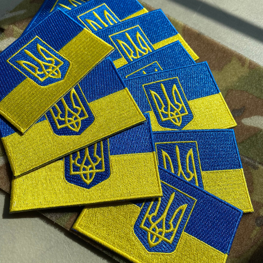 4-pk Ukraine Flag Patches - IronOn/Velcro/Tactical