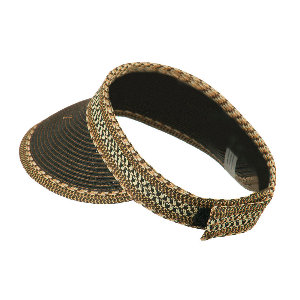 UPF 50+ Multi Colored Tribal Paper Braid Visor