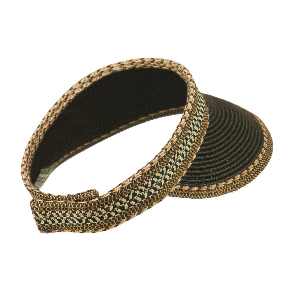 UPF 50+ Multi Colored Tribal Paper Braid Visor