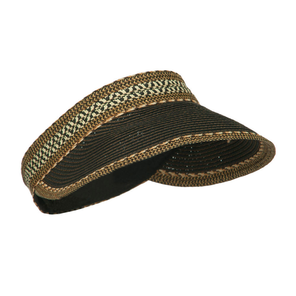 UPF 50+ Multi Colored Tribal Paper Braid Visor
