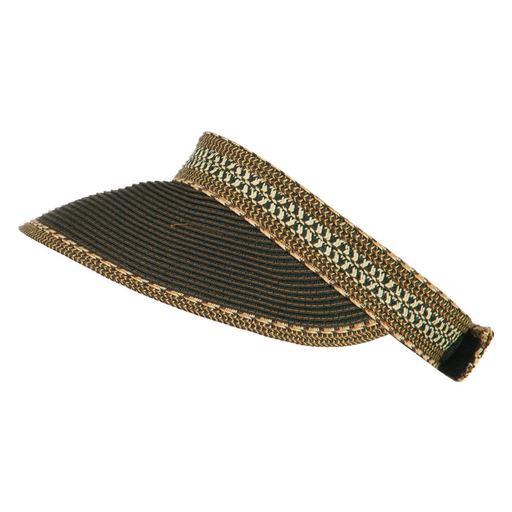 UPF 50+ Multi Colored Tribal Paper Braid Visor