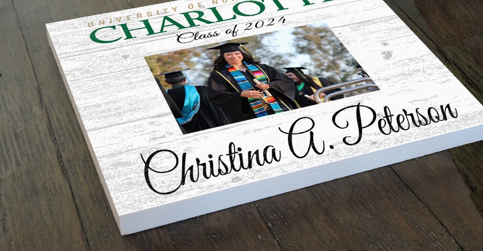 UNC Charlotte Graduation Frame - Class Year Picture Plaque - Custom - Upload Your Photo, Name & Class Year – 10.5"x10.5"