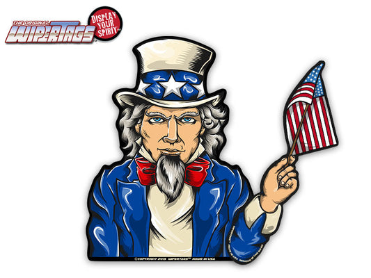Uncle Sam Waving USA Flag WiperTags