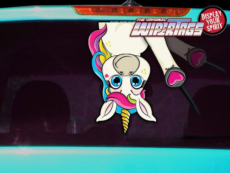 Beauty the Unicorn Waving WiperTags