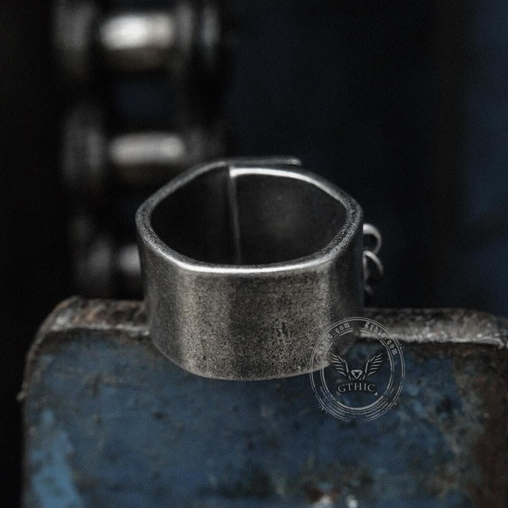 Unique Chain Stainless Steel Asymmetric Ring