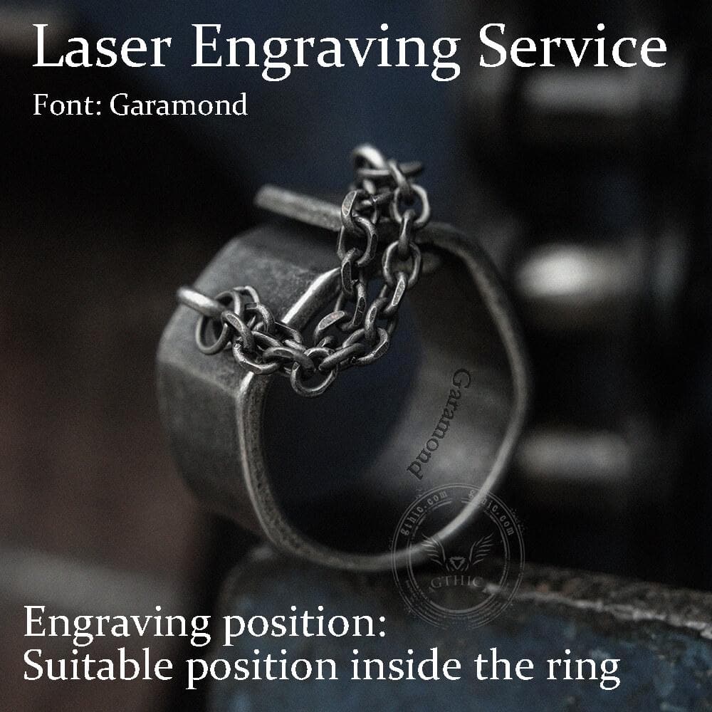 Unique Chain Stainless Steel Asymmetric Ring