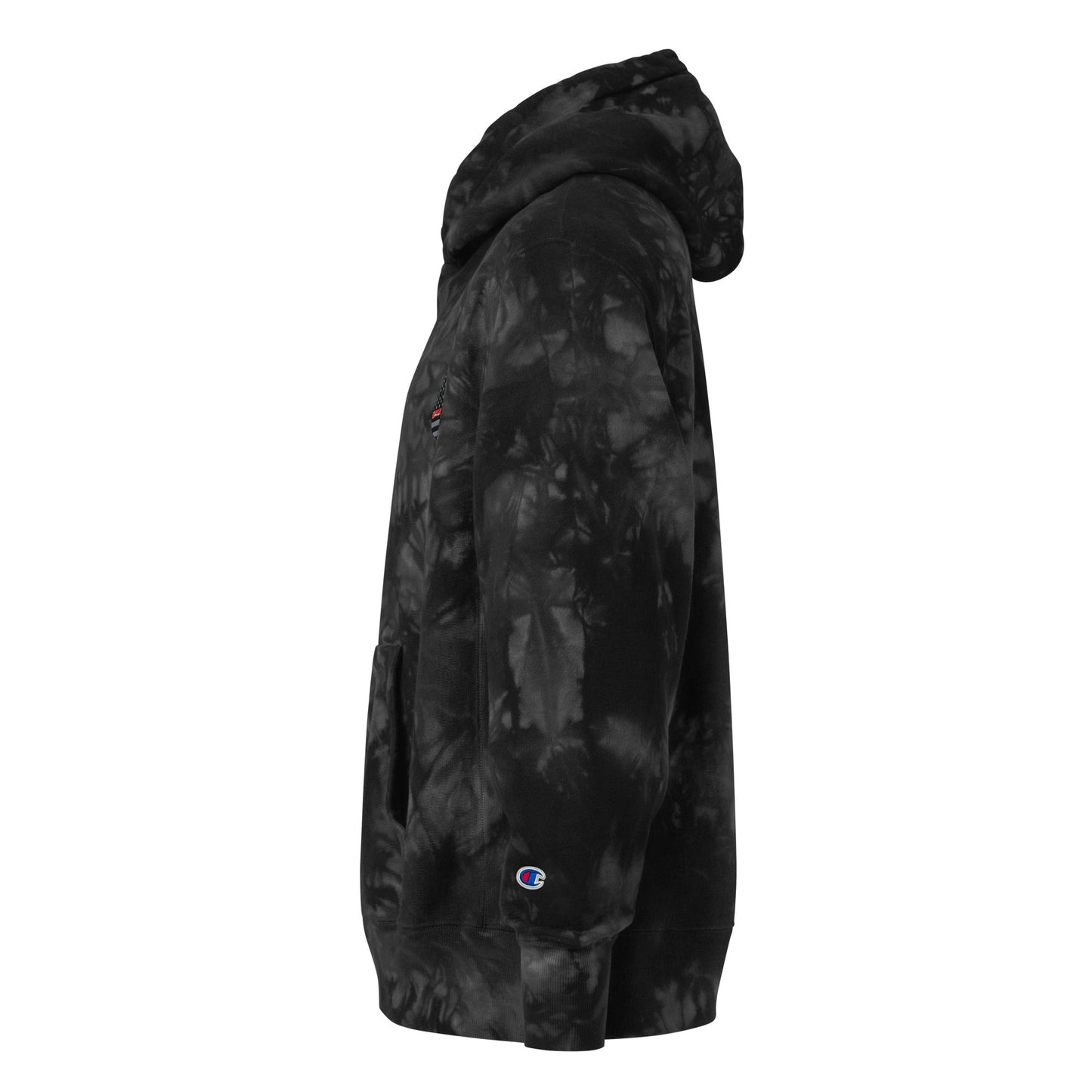 Champion HEAVY Hoodie - Comfortable Cotton Fleece Hoodie with Unique Scrunch-Dye Pattern
