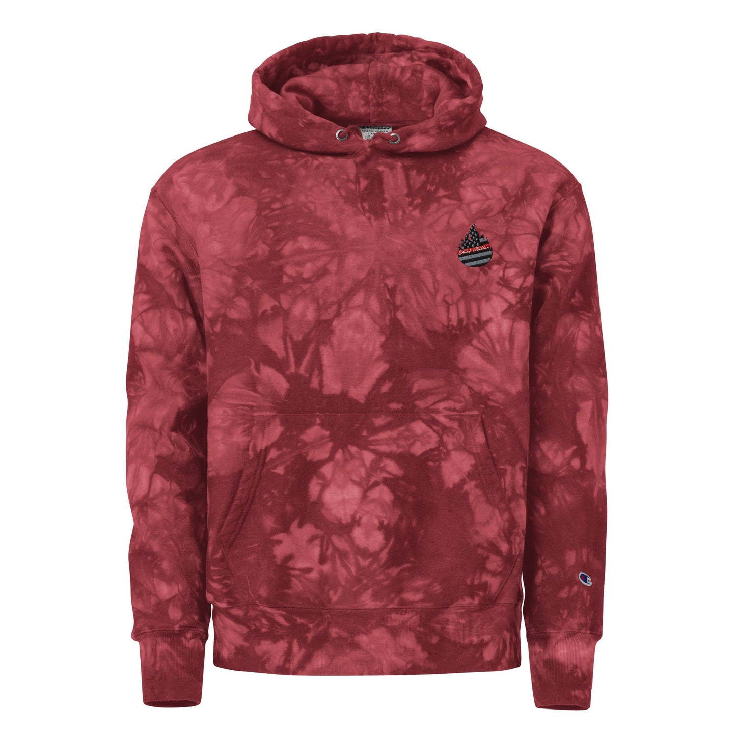 Champion HEAVY Hoodie - Comfortable Cotton Fleece Hoodie with Unique Scrunch-Dye Pattern