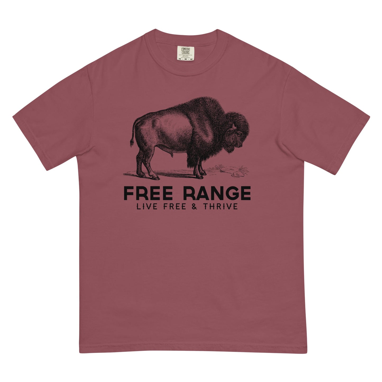 Free Range Live Free Garment-dyed Heavyweight T-Shirt
