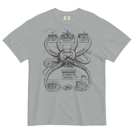 Federal Reserve Octopus Garment-dyed Heavyweight T-shirt