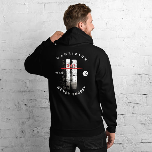 Never Forget 343 Sacrifice 9/11 Memorial Pullover Hoodie