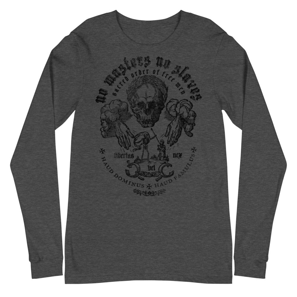 No Masters No Slaves Long Sleeve Graphic T-Shirt