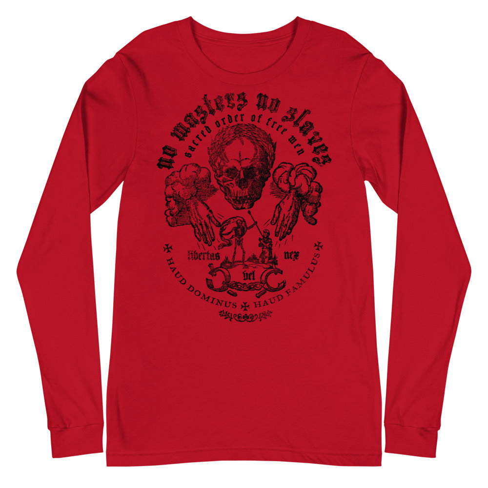 No Masters No Slaves Long Sleeve Graphic T-Shirt
