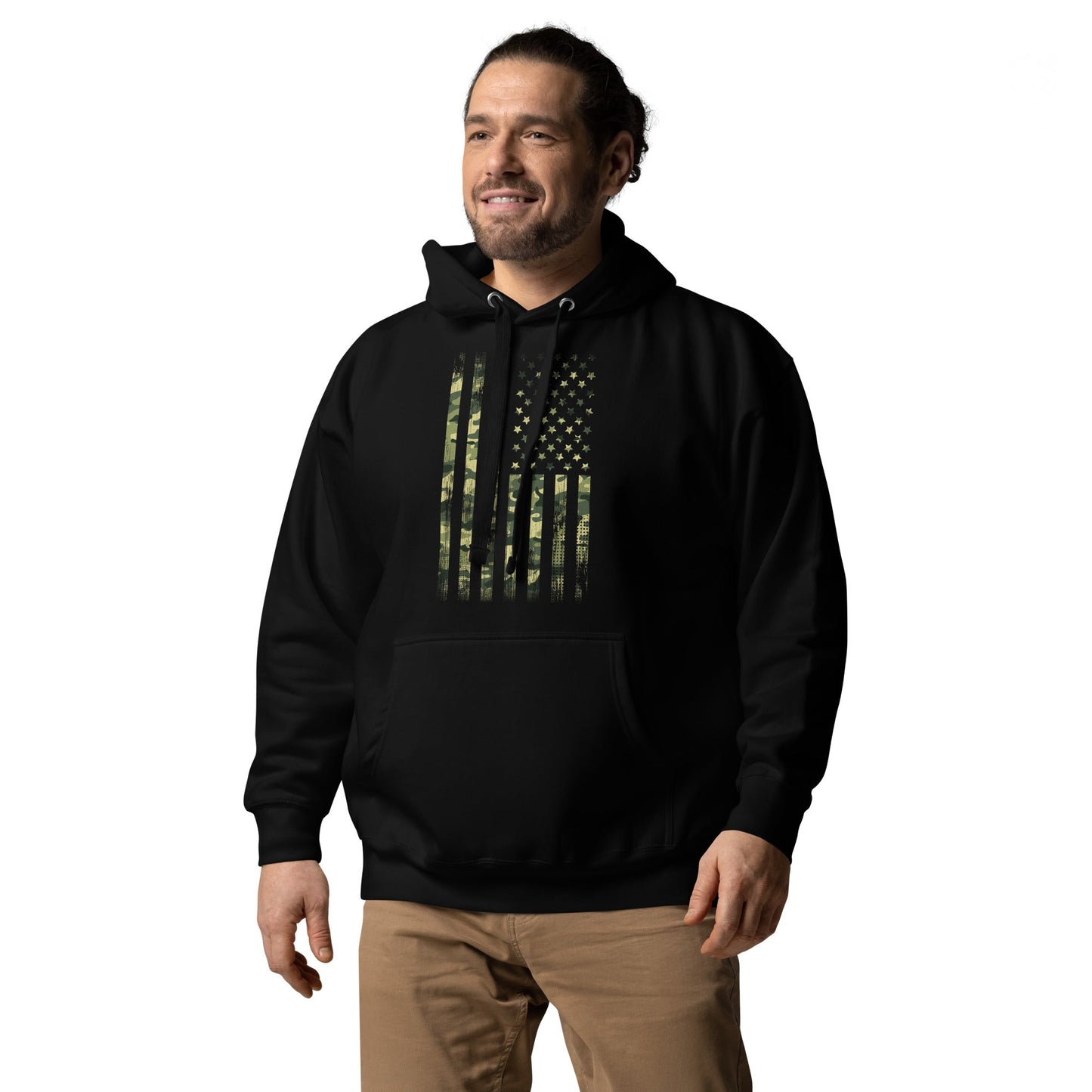Camo Flag Patriotic Men's Hoodie