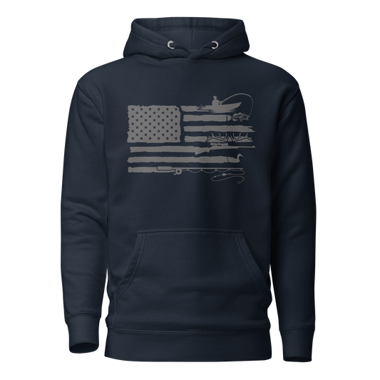 Sportsman's Flag, Men's Patriotic Hoodie