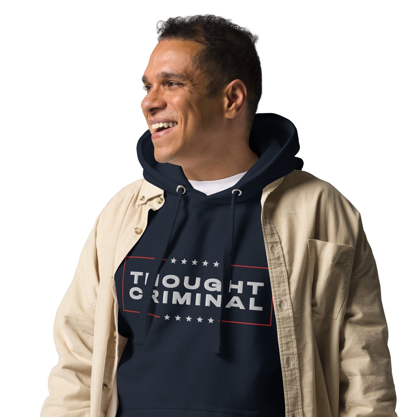 Thought Criminal Campaign Embroidered Unisex Hoodie