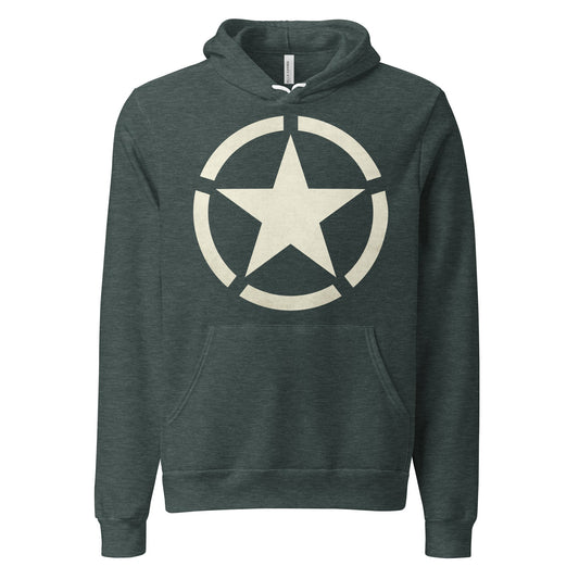 WW2 Circled Star Unisex Sponge Fleece hoodie