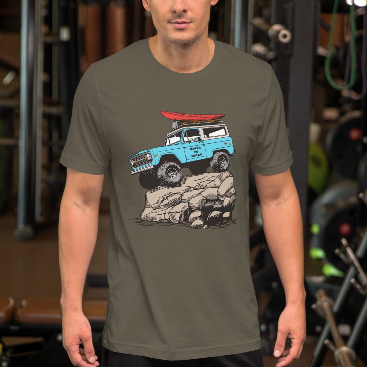 Offroad Classic Men's T Shirt, Army, Asphalt or Grey