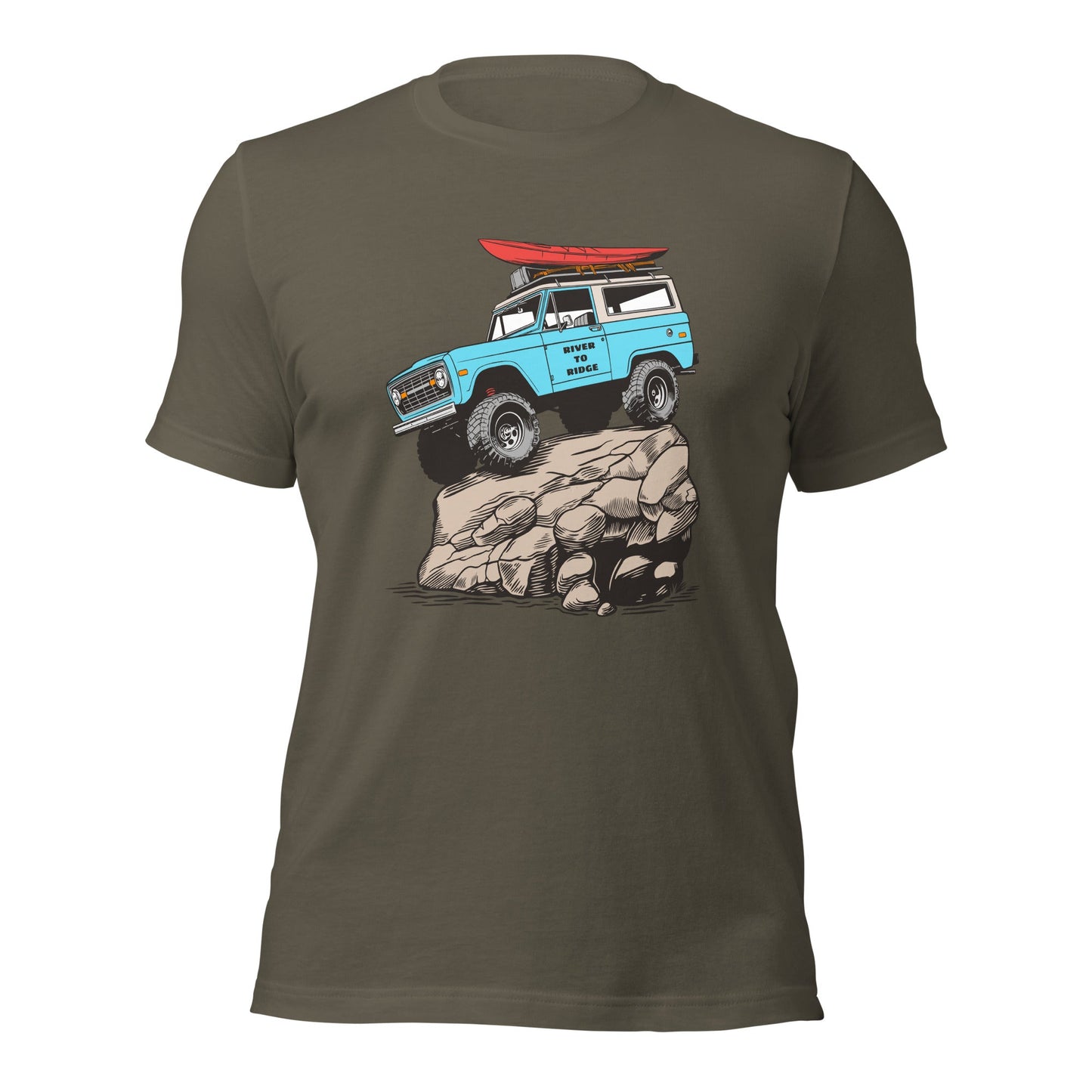Offroad Classic Men's T Shirt, Army, Asphalt or Grey