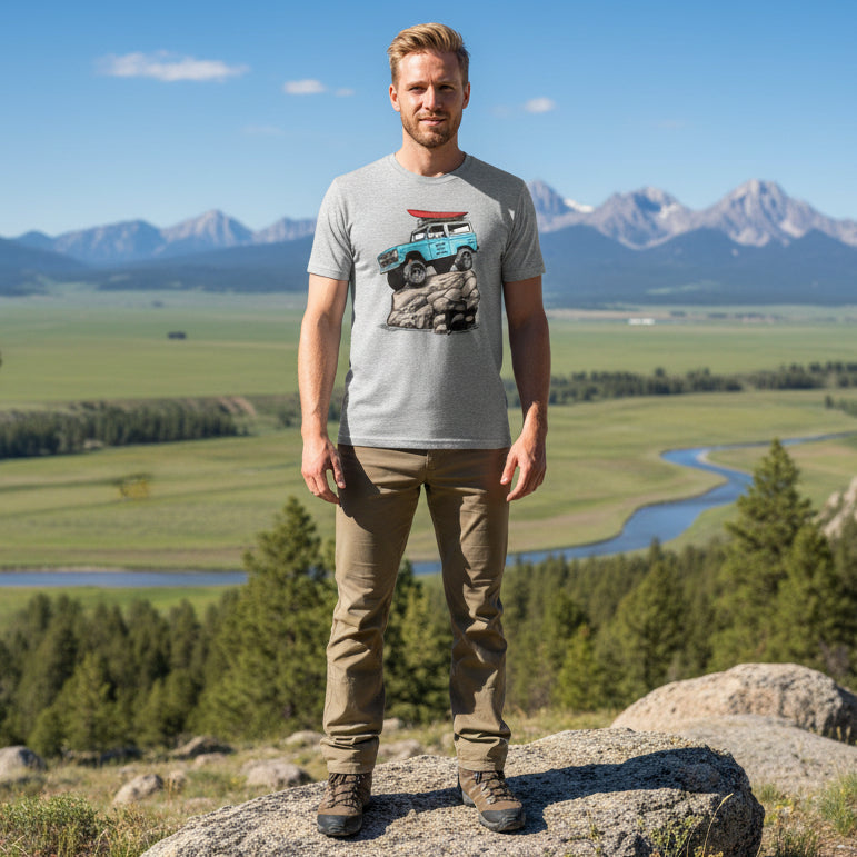 Offroad Classic Men's T Shirt, Army, Asphalt or Grey