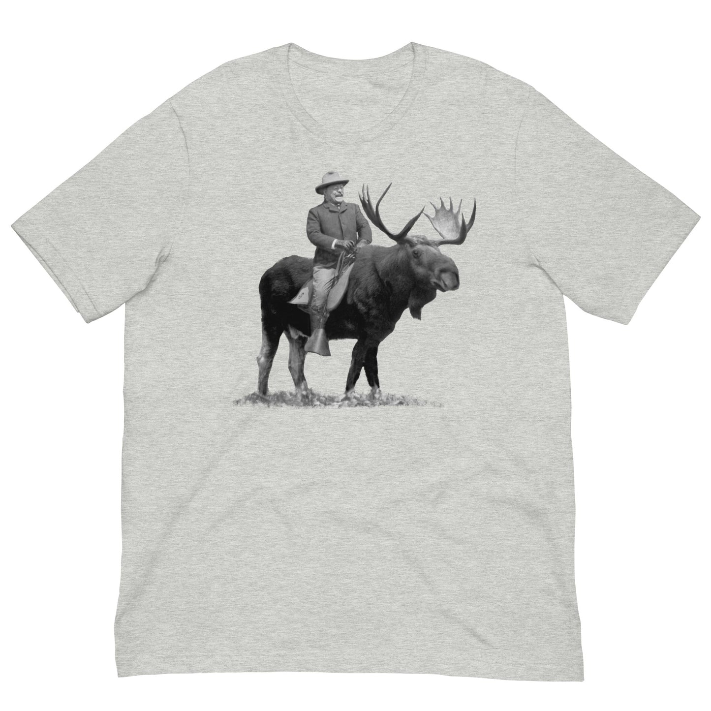 Teddy Roosevelt Riding A Bull Moose T-shirt