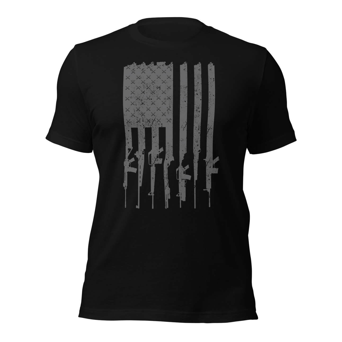 Men's Tactical Logo 2A Gun Flag USA T