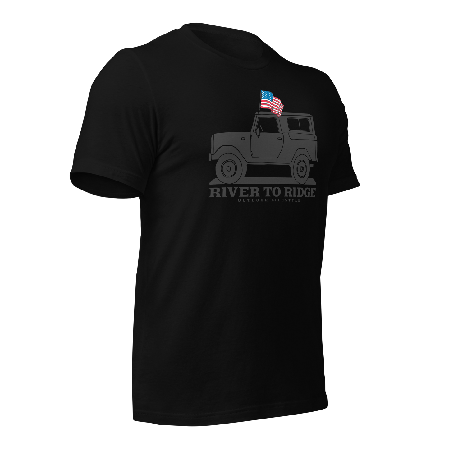 Offroad USA Men's Patriotic T-Shirt, Black