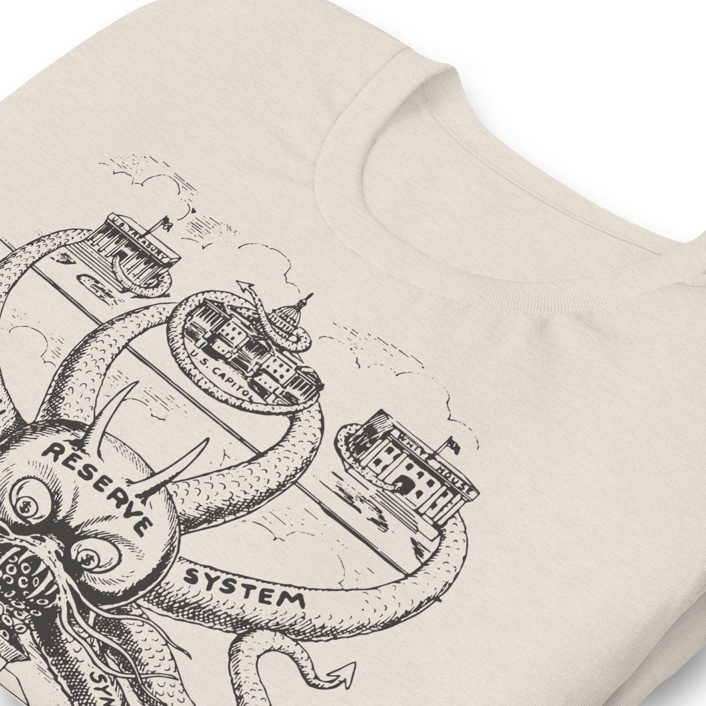 Federal Reserve Octopus Vintage Short-Sleeve Graphic T-Shirt