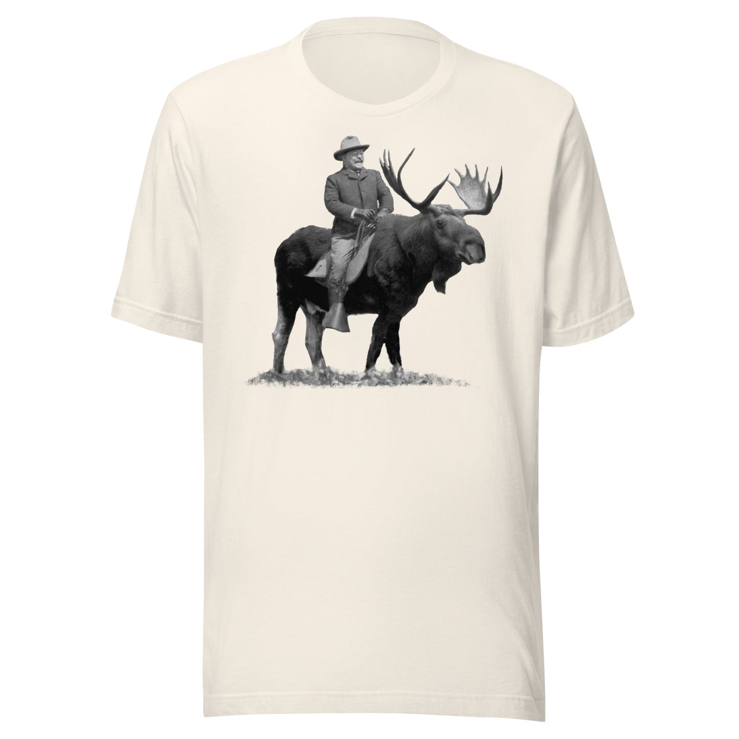 Teddy Roosevelt Riding A Bull Moose T-shirt