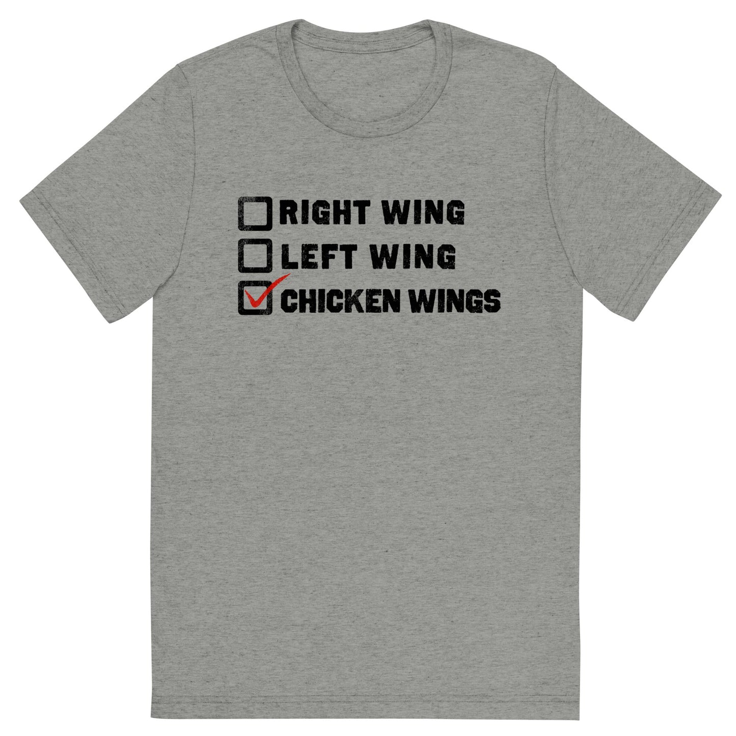 Choose Chicken Wings Tri-Blend Athletic T-Shirt