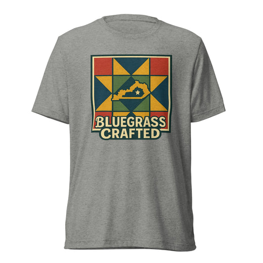Bluegrass Crafted Tee | Kentucky Quilt Heritage Shirt | Elite Tri-Blend