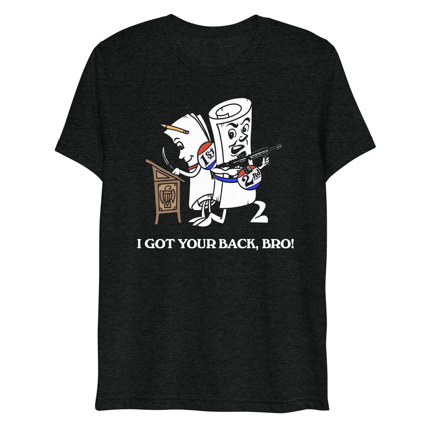 I Got Your Back Bro 2nd Amendment Tri-Blend Track Shirt