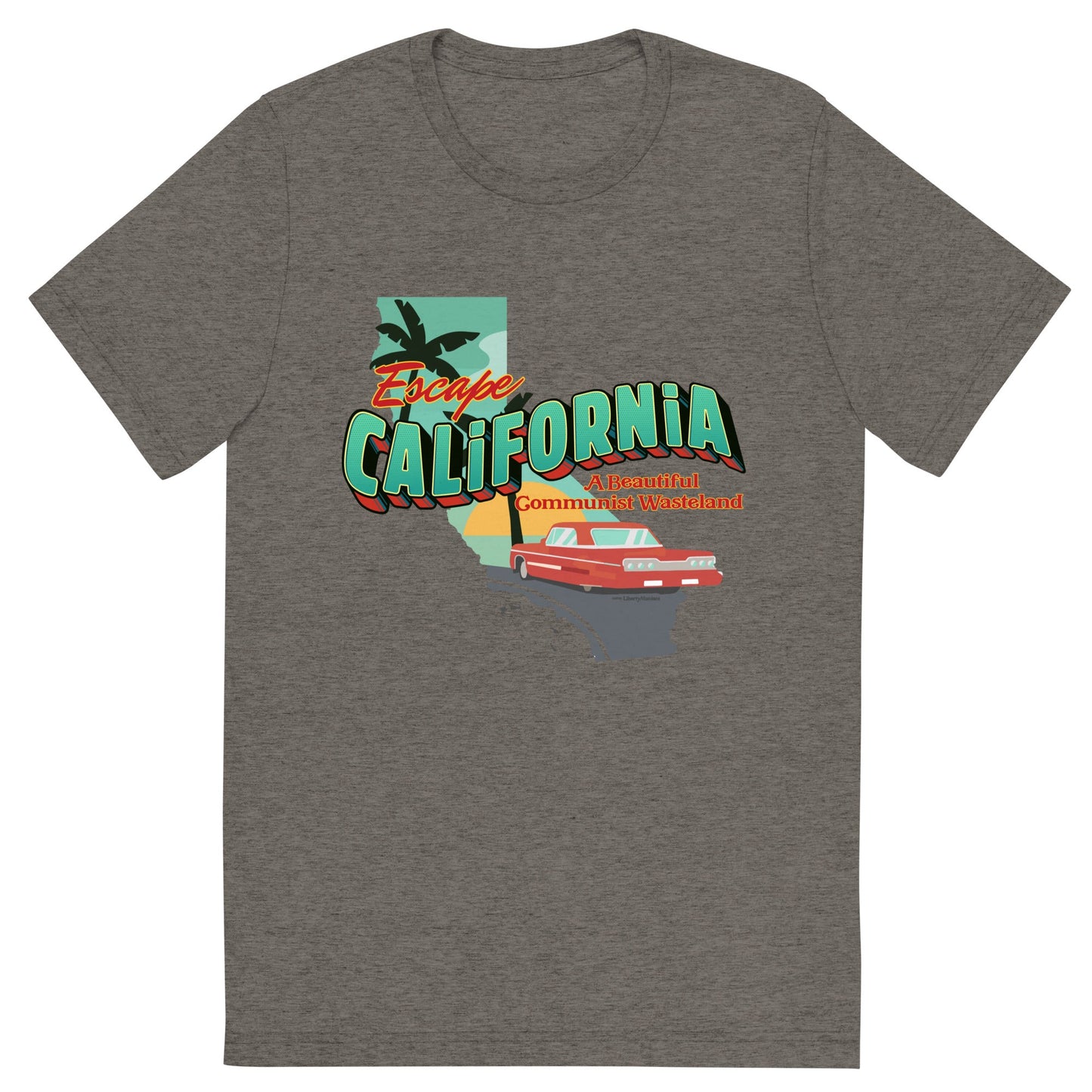 Escape California A Beautiful Communist Wasteland Unisex Tri-Blend Track Shirt