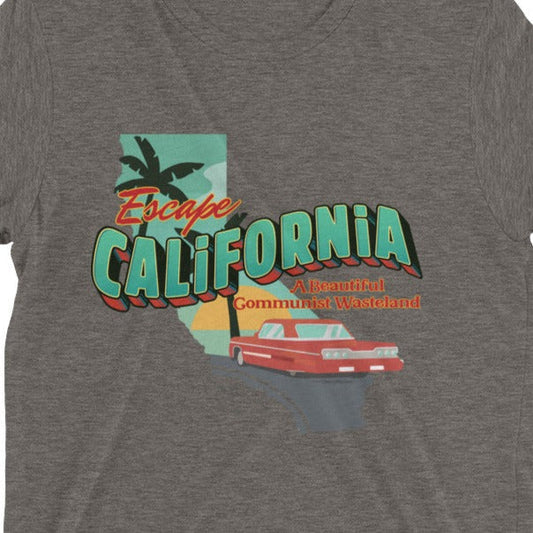 Escape California A Beautiful Communist Wasteland Unisex Tri-Blend Track Shirt