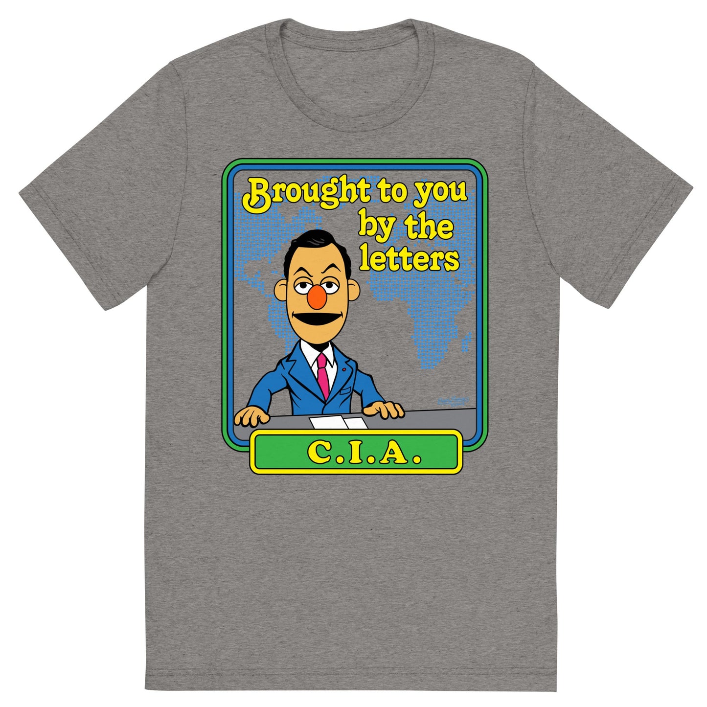 Brought to You By the Letters CIA Tri-Blend Track Shirt
