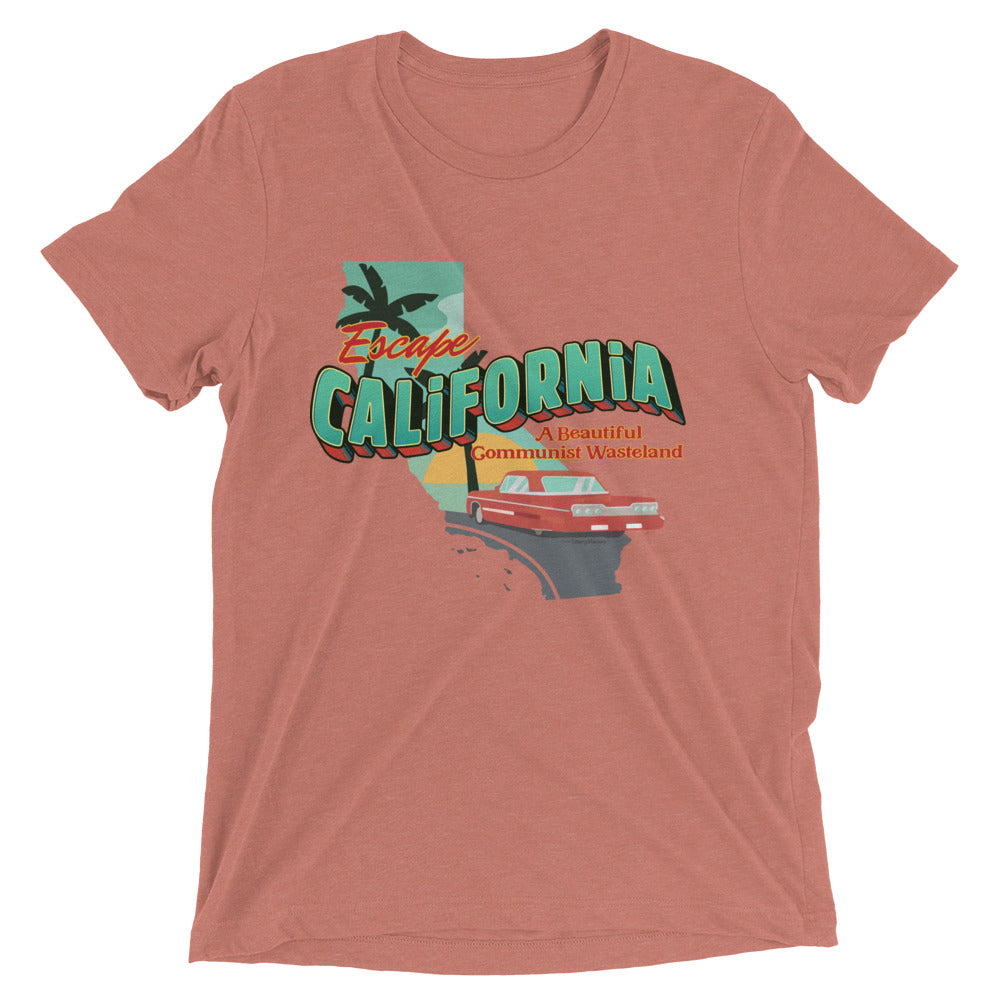 Escape California A Beautiful Communist Wasteland Unisex Tri-Blend Track Shirt