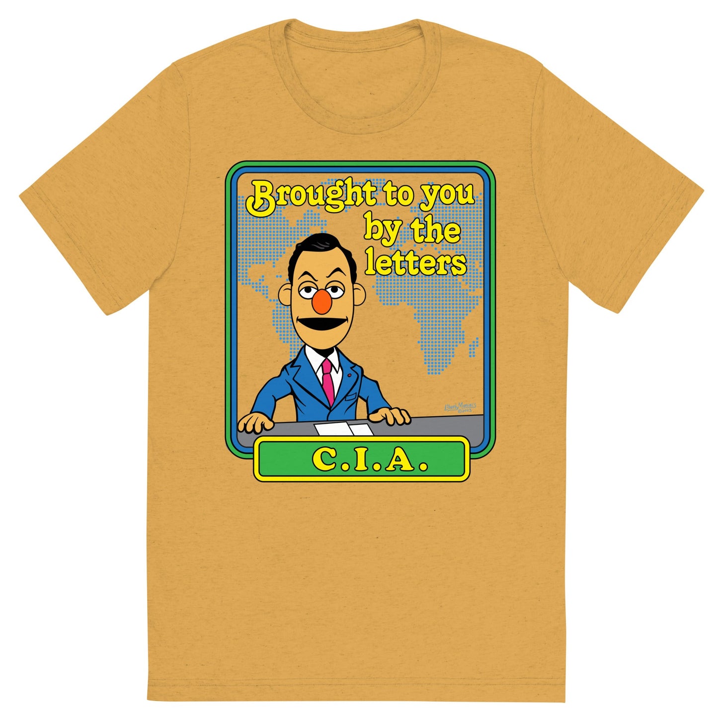 Brought to You By the Letters CIA Tri-Blend Track Shirt