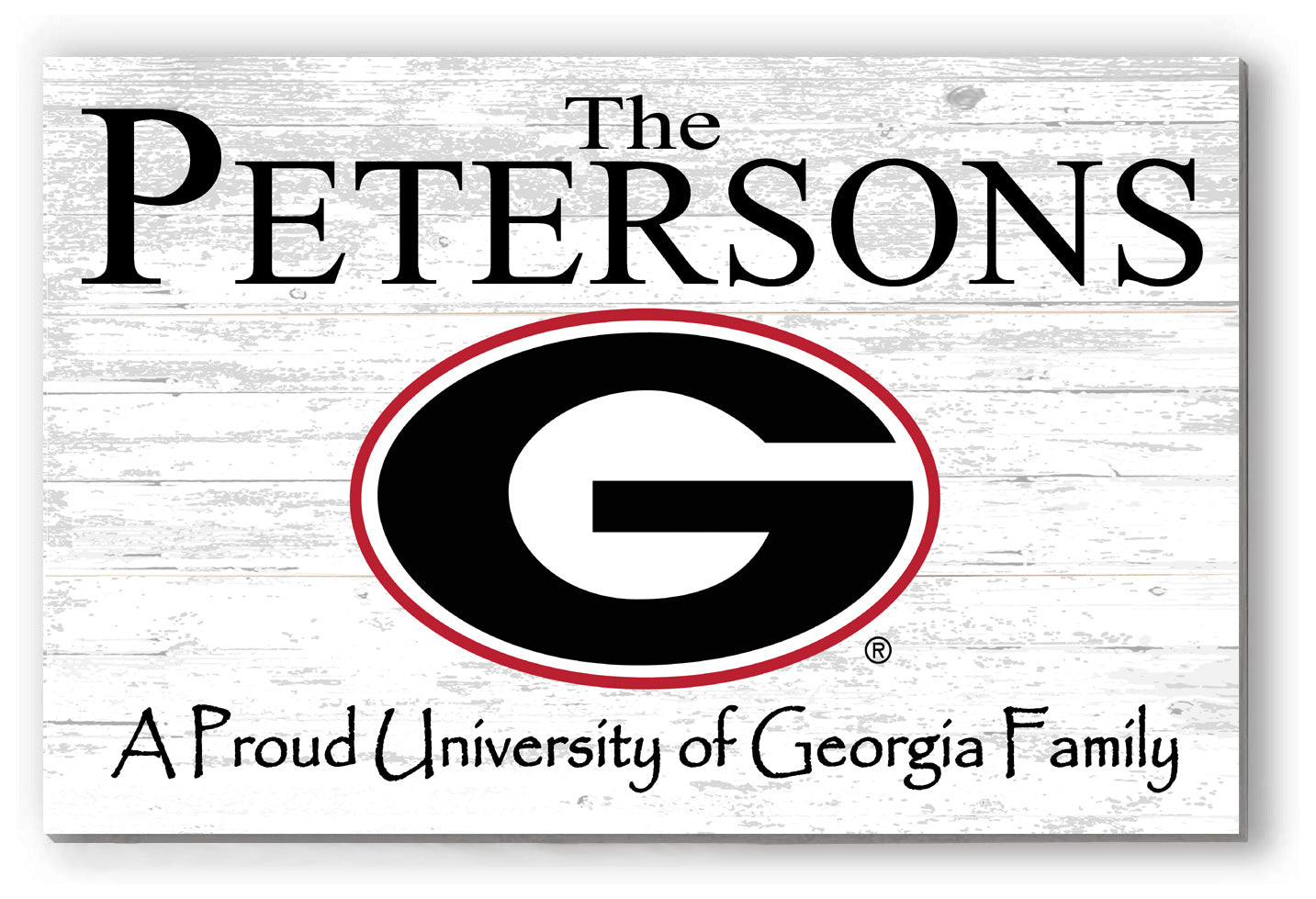 Georgia Bulldogs Family Name Sign – Personalized University of Georgia Wood Plaque for Alumni or Graduation