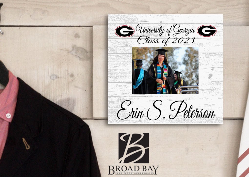 Georgia Bulldogs Graduation Frame - Class Year Picture Plaque - Custom - Upload Your Photo, Name & Class Year – 10.5"x10.5"