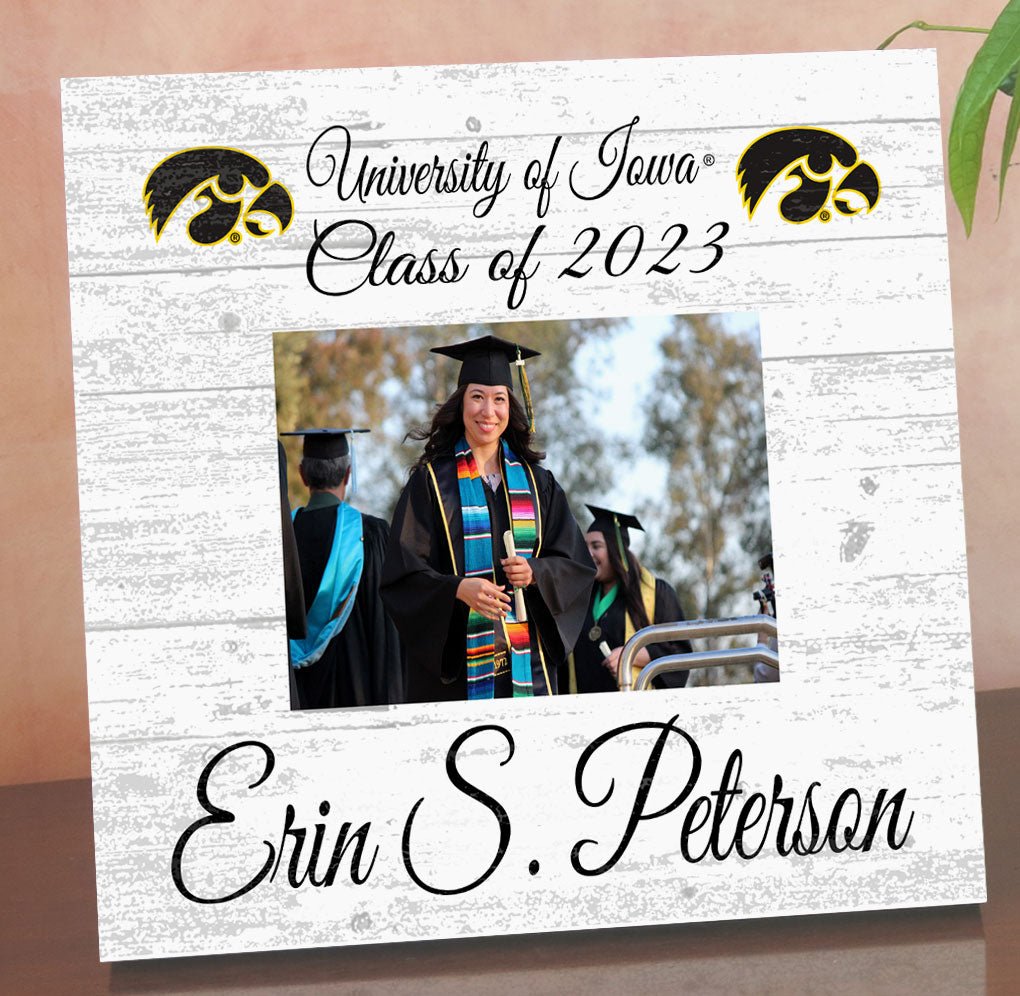 Iowa Hawkeyes Graduation Frame - Class Year Picture Plaque - Custom - Upload Your Photo, Name & Class Year – 10.5"x10.5"