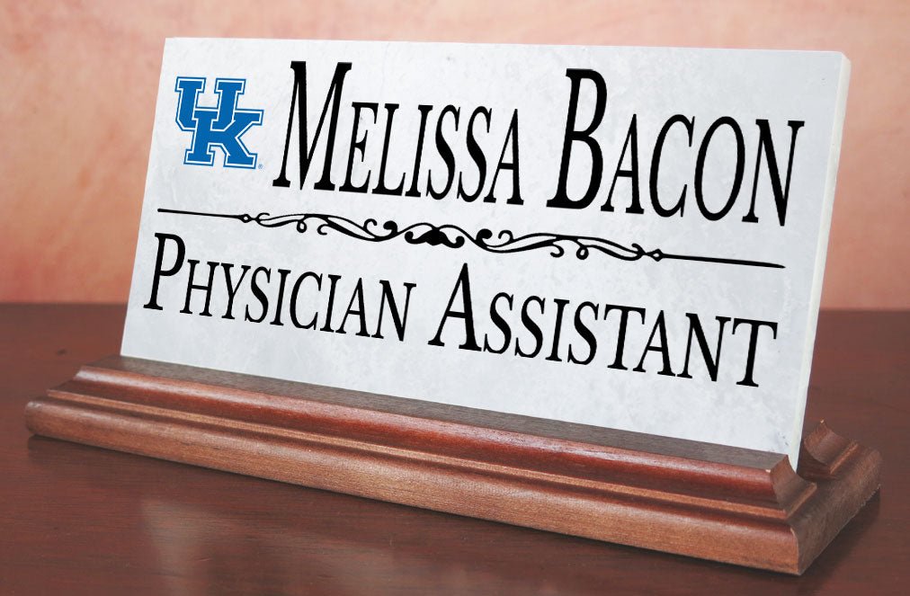 University of Kentucky Desk Nameplate – Custom Marble Name Sign