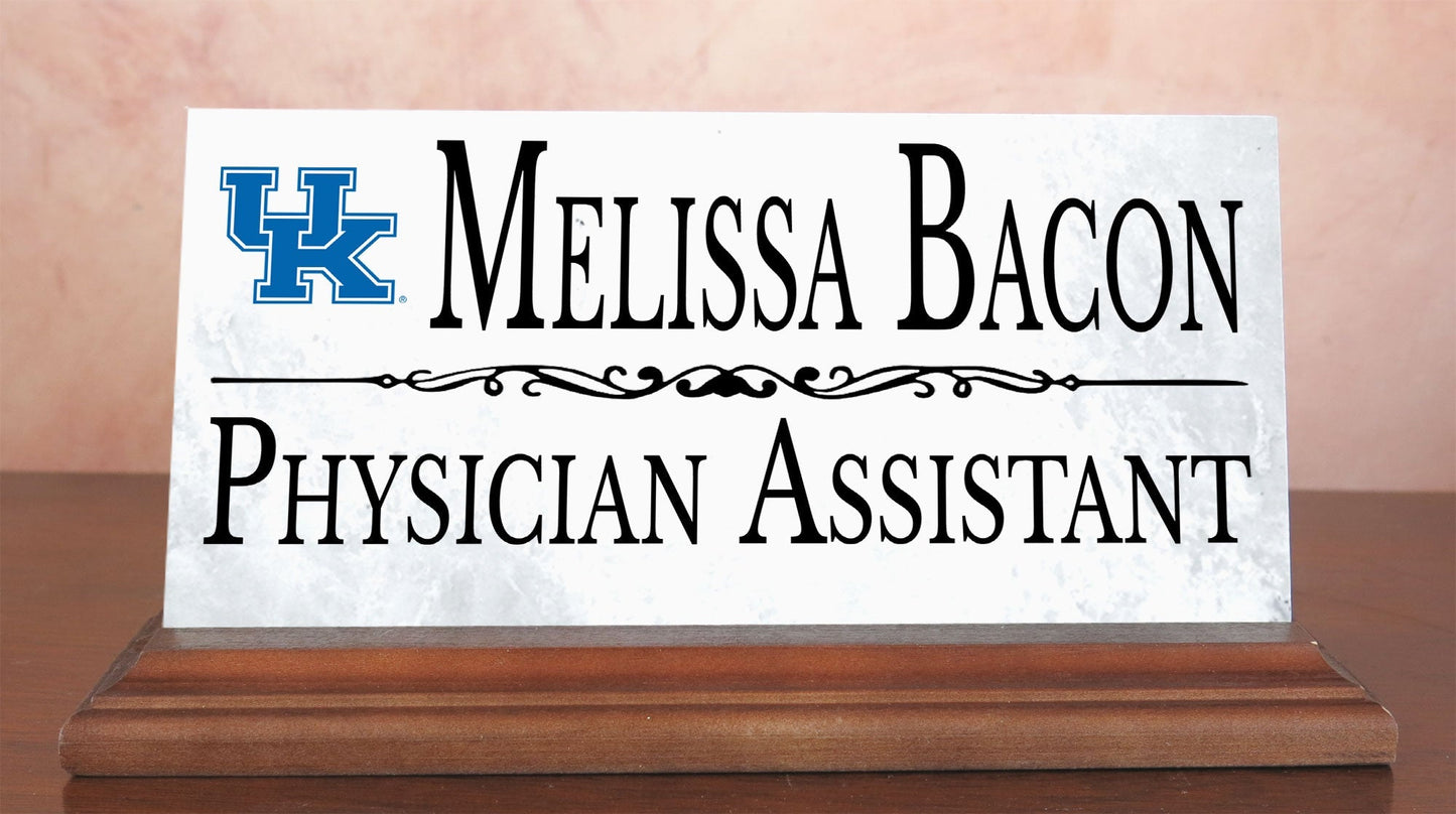 University of Kentucky Desk Nameplate – Custom Marble Name Sign
