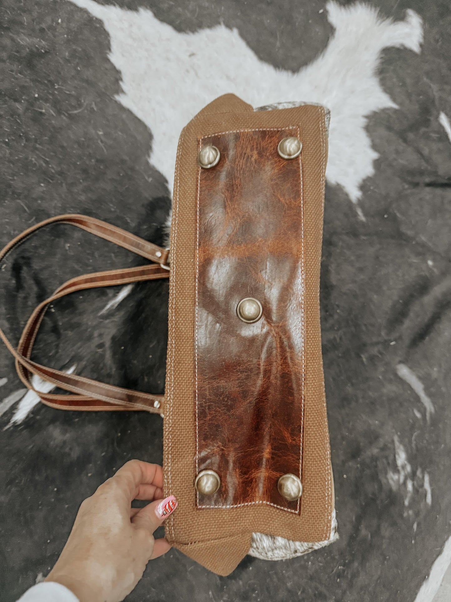 Durango Cowhide Boot Stitch Carry All Overnight Bag