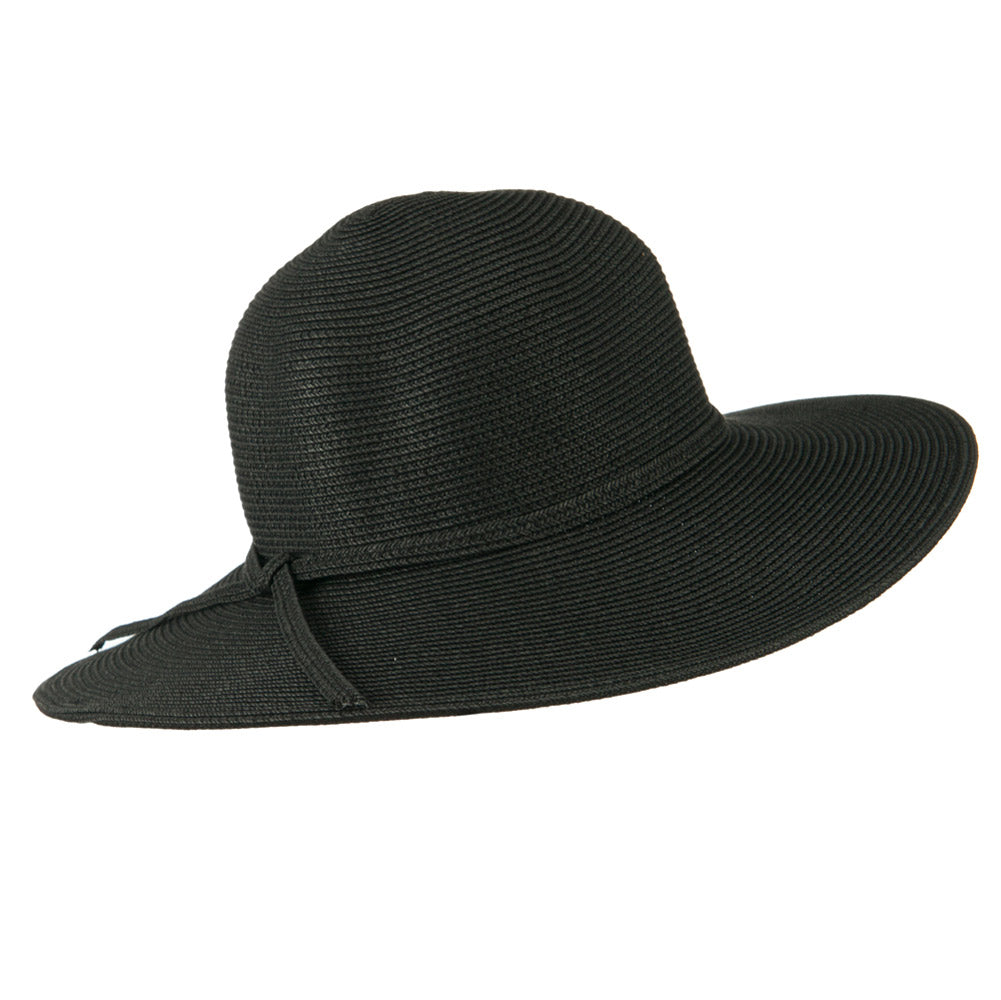 UPF 50+ Solid Cotton Paper Braid Flat Brim Hat
