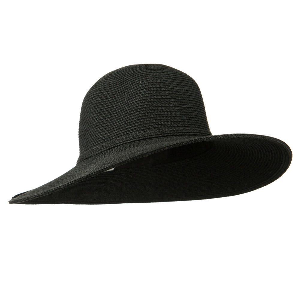 UPF 50+ Solid Cotton Paper Braid Flat Brim Hat