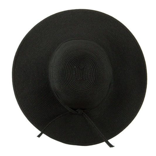 UPF 50+ Solid Cotton Paper Braid Flat Brim Hat