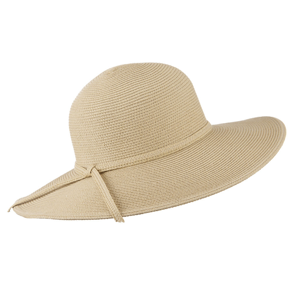 UPF 50+ Solid Cotton Paper Braid Flat Brim Hat