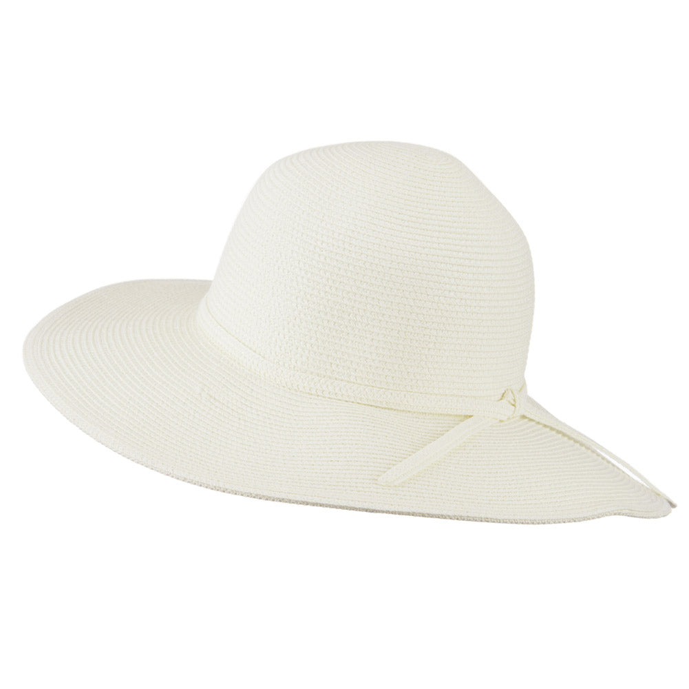 UPF 50+ Solid Cotton Paper Braid Flat Brim Hat