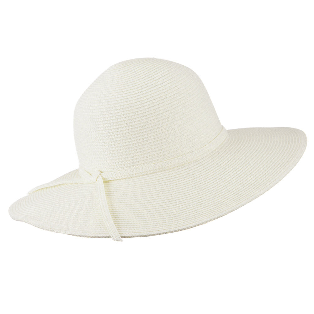 UPF 50+ Solid Cotton Paper Braid Flat Brim Hat