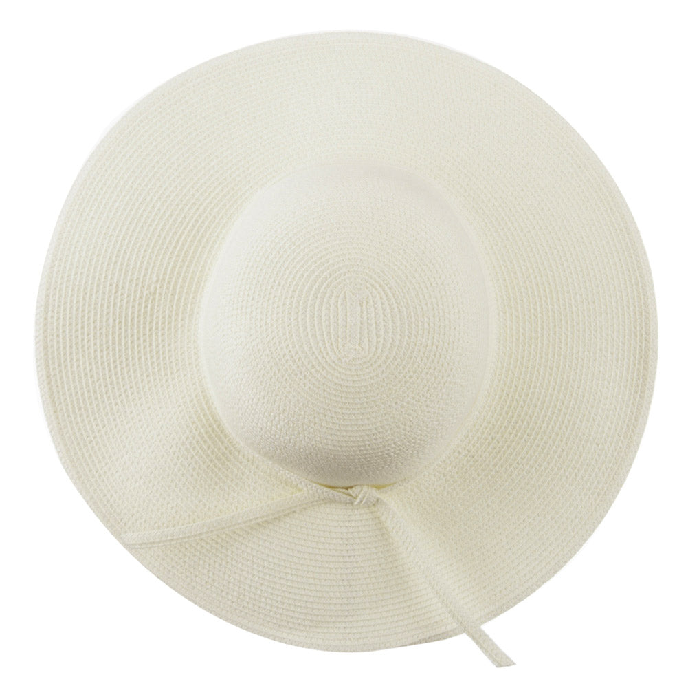 UPF 50+ Solid Cotton Paper Braid Flat Brim Hat
